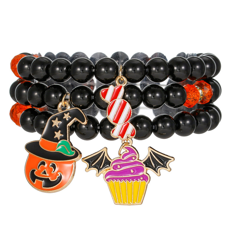 ハロウィンブレスレットビーズハイエンドパーソナライズされた面白いクモコウモリペンダントゴーストフェスティバルクロスボーダーゴーストブレスレット卸売|undefined