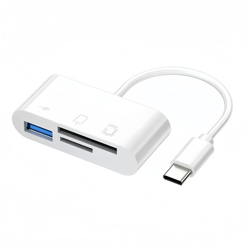 卸売り三合一OTGカードリーダーType-Cアダプタ多機能外付け携帯電話アダプタメモリカード|undefined