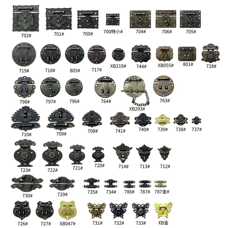 Bronze Buckle Lock Jewelry Box Concealed Buckle DIY Buckle Lock Wooden Box Buckle Lock Lock Piece Cypress Alloy Buckle Lock Hardware Accessories