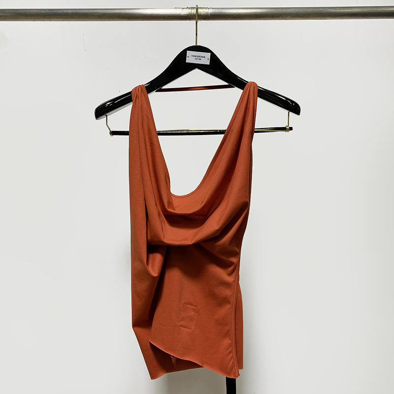 SUBHUMAN mujer elegante sin espalda estiramiento de un solo hombro de color sólido Sling slim fit camisola sexy de las mujeres image 8