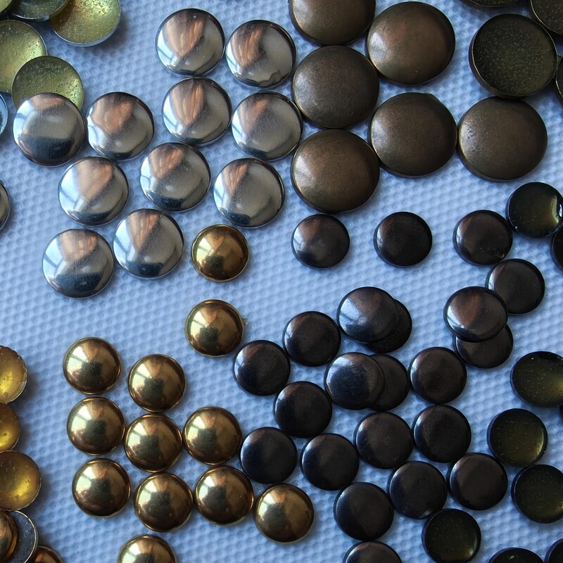 Copper Iron-On Patches with Adhesive Backing for Pet Collars, DIY Rivets, Bags, Shoes, Clothing, Rhinestones, Heat Transfer Designs, Mushroom-Shaped Accessories, and Auxiliary Materials Copper Iron-On Patches with Adhesive Backing for Pet Collars, DIY Rivets, Bags, Shoes, Clothing, Rhinestones, Heat Transfer Designs, Mushroom-Shaped Accessories, and Auxiliary Materials