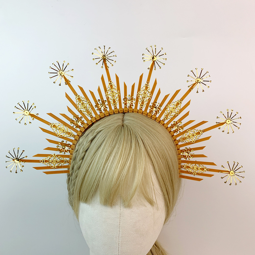 350g Weight Hair Band Hair Accessories Type 1 Piece Quantity Retro Crown Plastic Resin Three-dimensional Hair Band