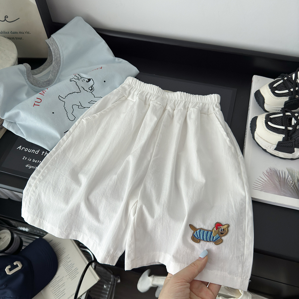 子供用パンツ 2026年夏新作 純綿子供用ショートパンツ 男の子女の子用漫画柄五分丈パンツ 中小児用通気性ショートパンツ