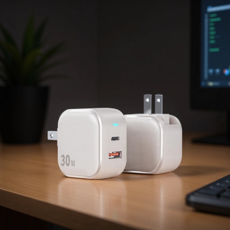 Cross-Border New Pd30W Gallium Nitride Charger 1A1C Fast Charging Charging Head Foldableing Foot Pd3.0 Mobile Phone Charging Head