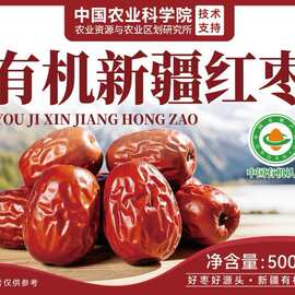 有机红枣505克证件齐全 全程溯源   厂家直销量大价优