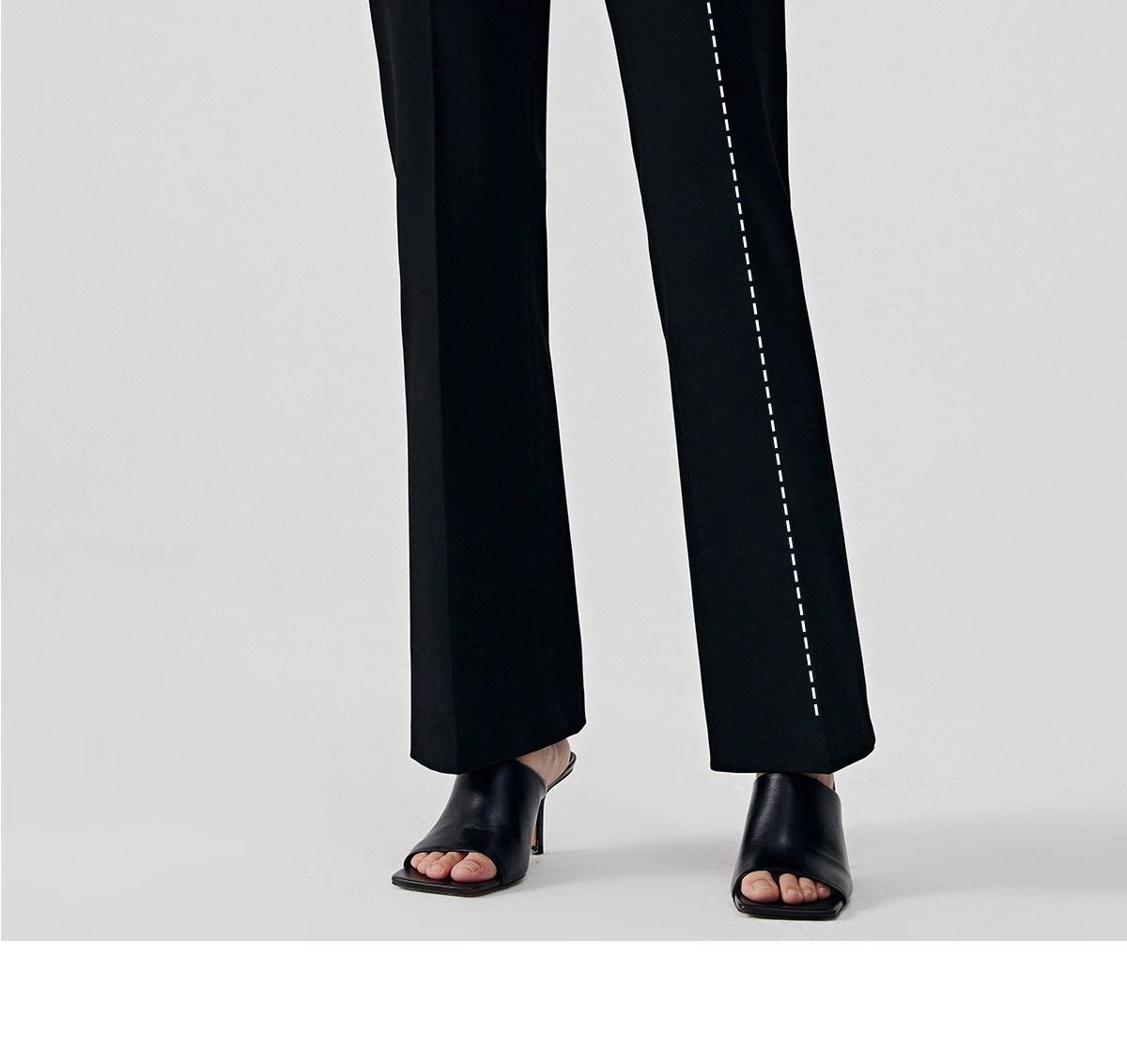 Quần culottes nữ ống rộng cạp cao dáng suông — Màu đen chi tiết 17