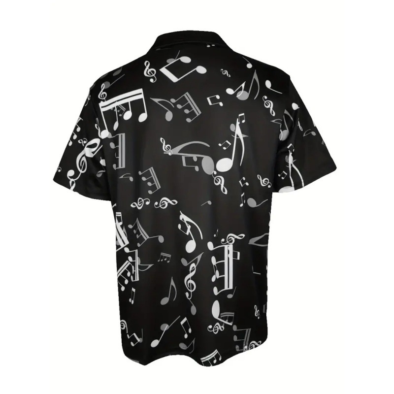 Paño de malla transfronterizo transpirable suelto hombre calle suelta jersey cremallera camisa POLO nota de arte impresión 3D