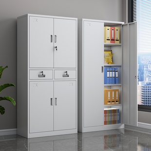 Five-Section File Cabinet, Iron Locker, Office Information Iron Cabinet, Steel Iron Glass Office Cabinet