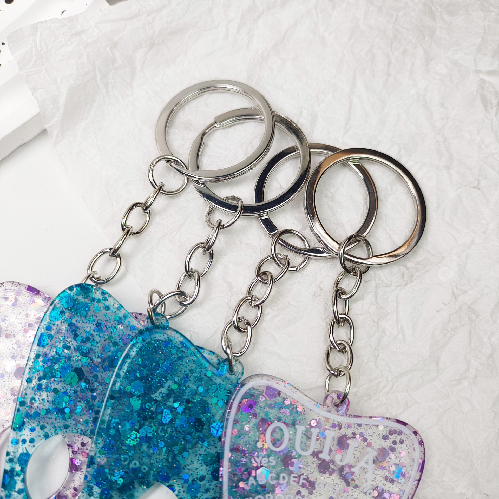 Dulce Letra Forma De Corazón Arílico Mujeres Llaveros display picture 7