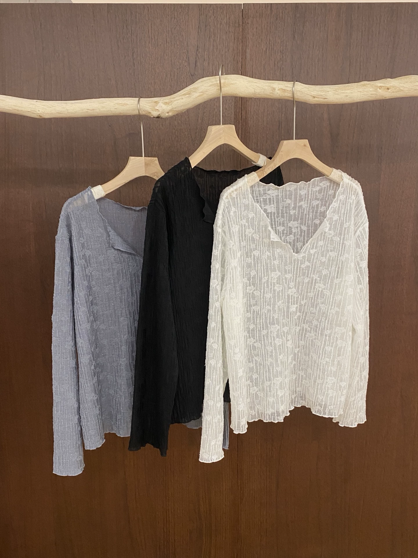 Корея стиль ленивый стиль шерстяной жаккард блузка свободный V-образный вырез ранняя осень темперамент длинный рукав одно изделие дропшипинг