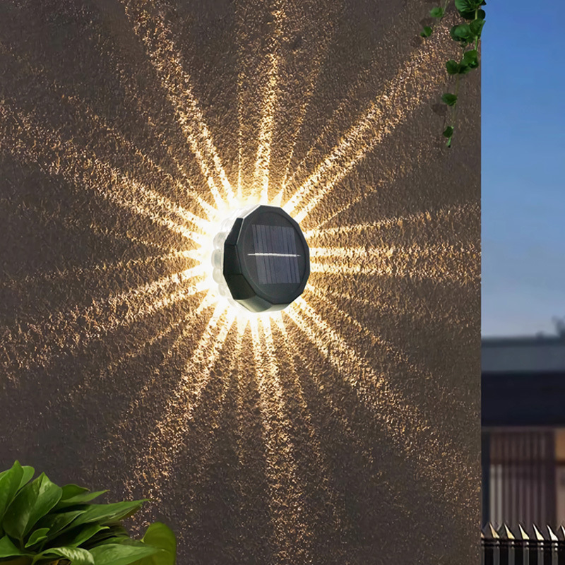 屋外の防水の太陽の壁の明かりの新型のハイライトの家庭用庭の明かりの花園の装飾の円形の壁の明かりは長く持続します。|undefined