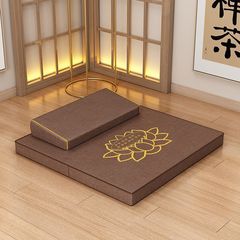 座布団座布団座布団座布団座布団座布団家庭用折り畳み厚い寺院用布芸蓮ココナッツブラウン座布団
