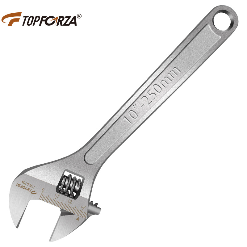 拓伏锐HW-0704活动扳手开口扳手光柄活络扳手活口扳手250mm10英寸