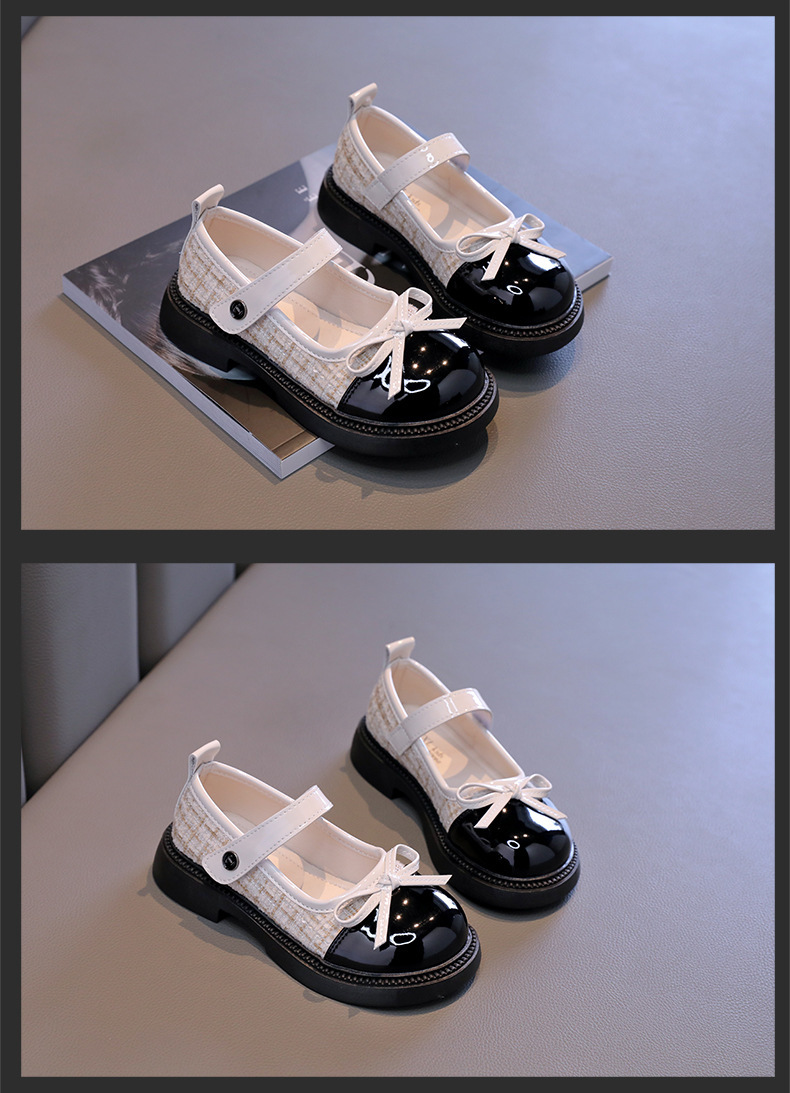 Mädchen Lederschuhe Mit Schleife Für Kinder Elegante Prinzessin_voghion.com