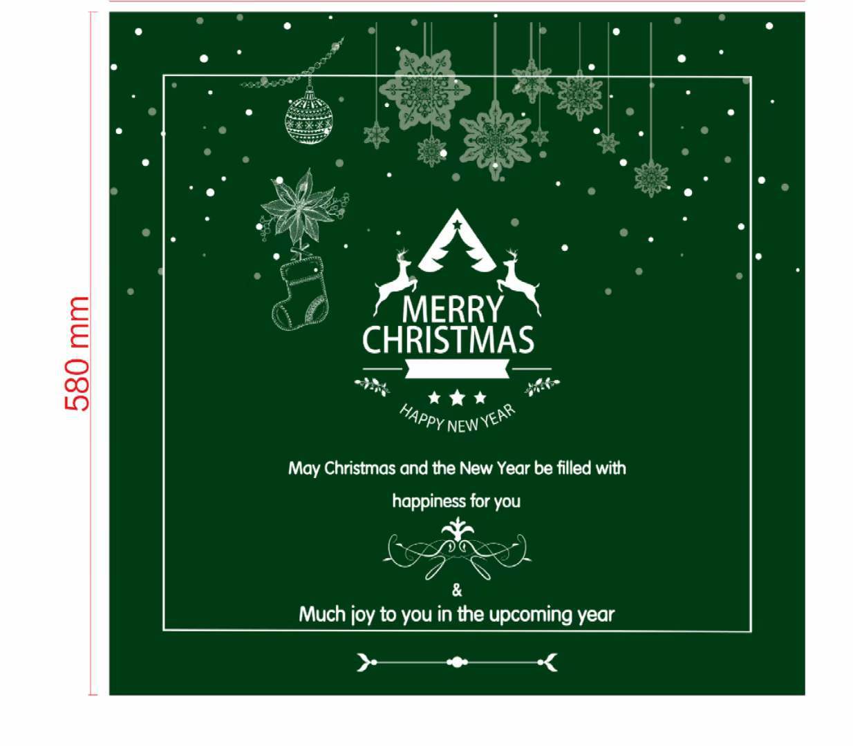 Li Zhiran Papel de regalo de flores de celofán de copo de nieve transparente Regalo de Navidad Papel de regalo de manzana de Nochebuena