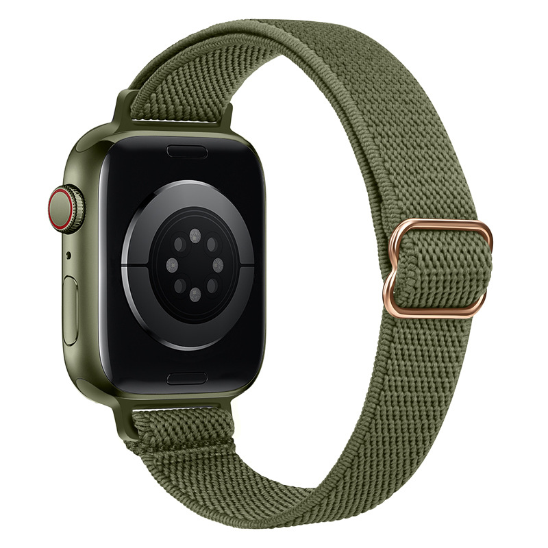 Aplicable para AppleWatch correa iWatch7 Apple cintura elástica nylon correa de pulsera ajustable ligera