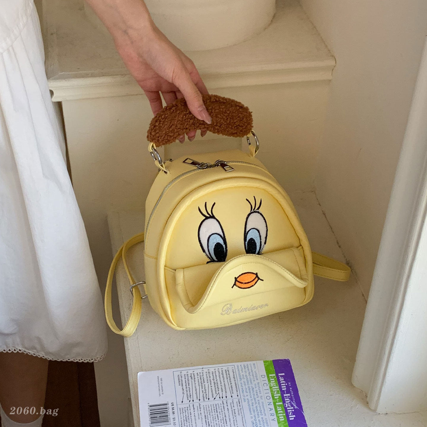 Yuanqi mochila encantadora chica viajar mochila pato 2026 mujer nuevo nicho mini dibujos animados
