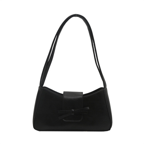 Fashionable Underarm Bags for Women, Large Capacity, Winter Style, Unique, Shoulder Bag, Handheld Baguette Bag with Bow