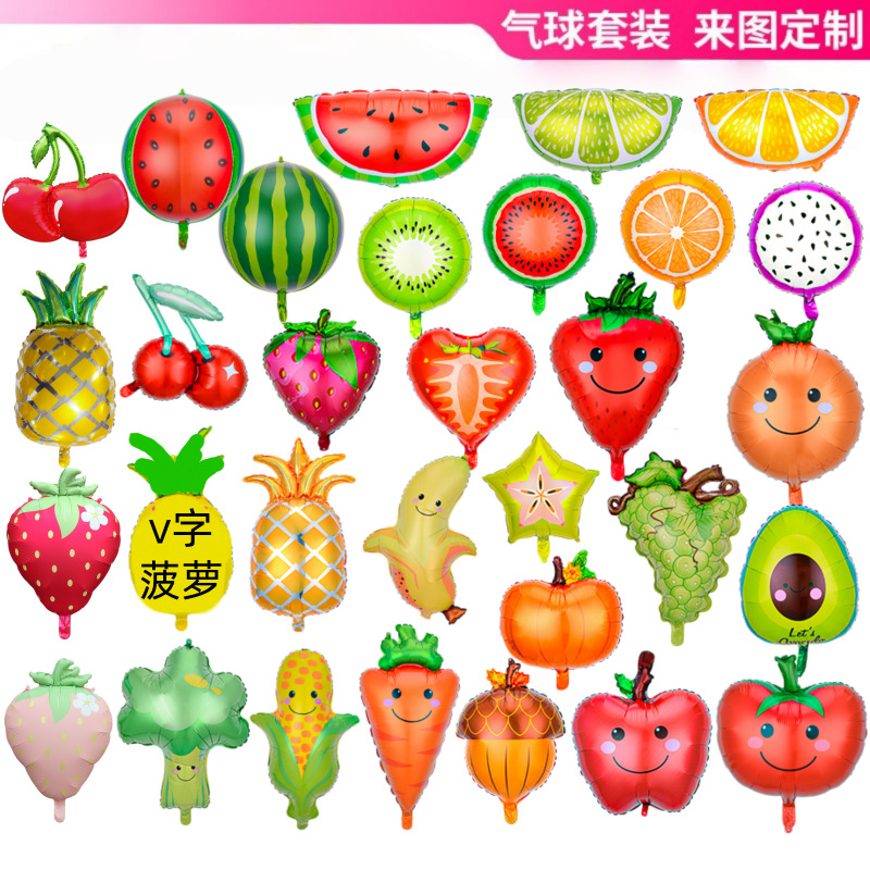 México fiesta de verano decoración fruta globo tropical cactus piña sandía taco fresa película de aluminio globo