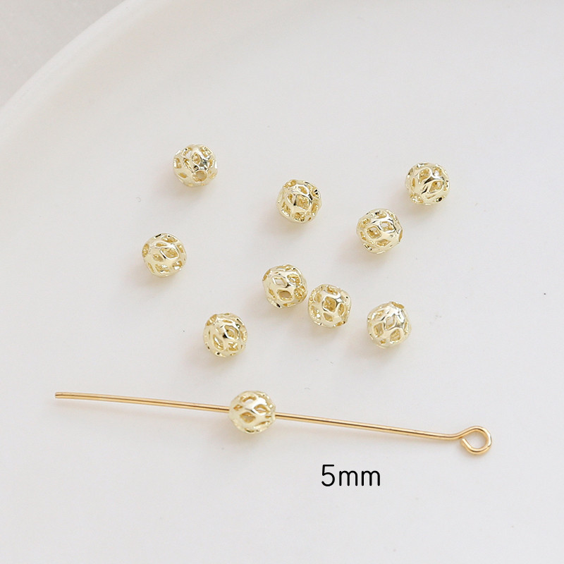 1g Weight Beads Jewelry Making Type DIY Jewelry Accessories Classification 1 Piece Quantity Copper Material Solid Color Pattern Plating Design Simple Style Style 1 Piece Copper Solid Color DIY Jewelry Accessories Beads 11