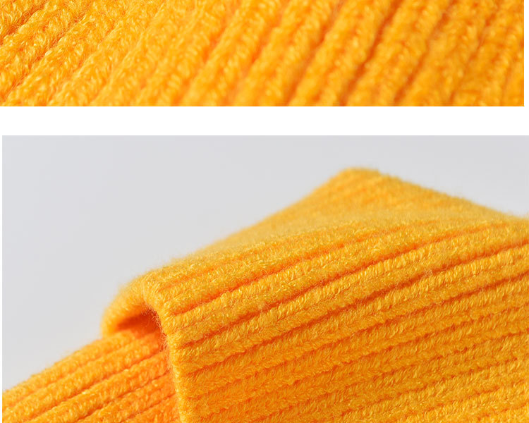 Bonnets d'oreilles thermiques épais tricotés pour l'hiver, chapeaux d'extérieur résistants au froid pour hommes et femmes, chapeaux en laine de couleur unie et couvre-chefs._voghion.com