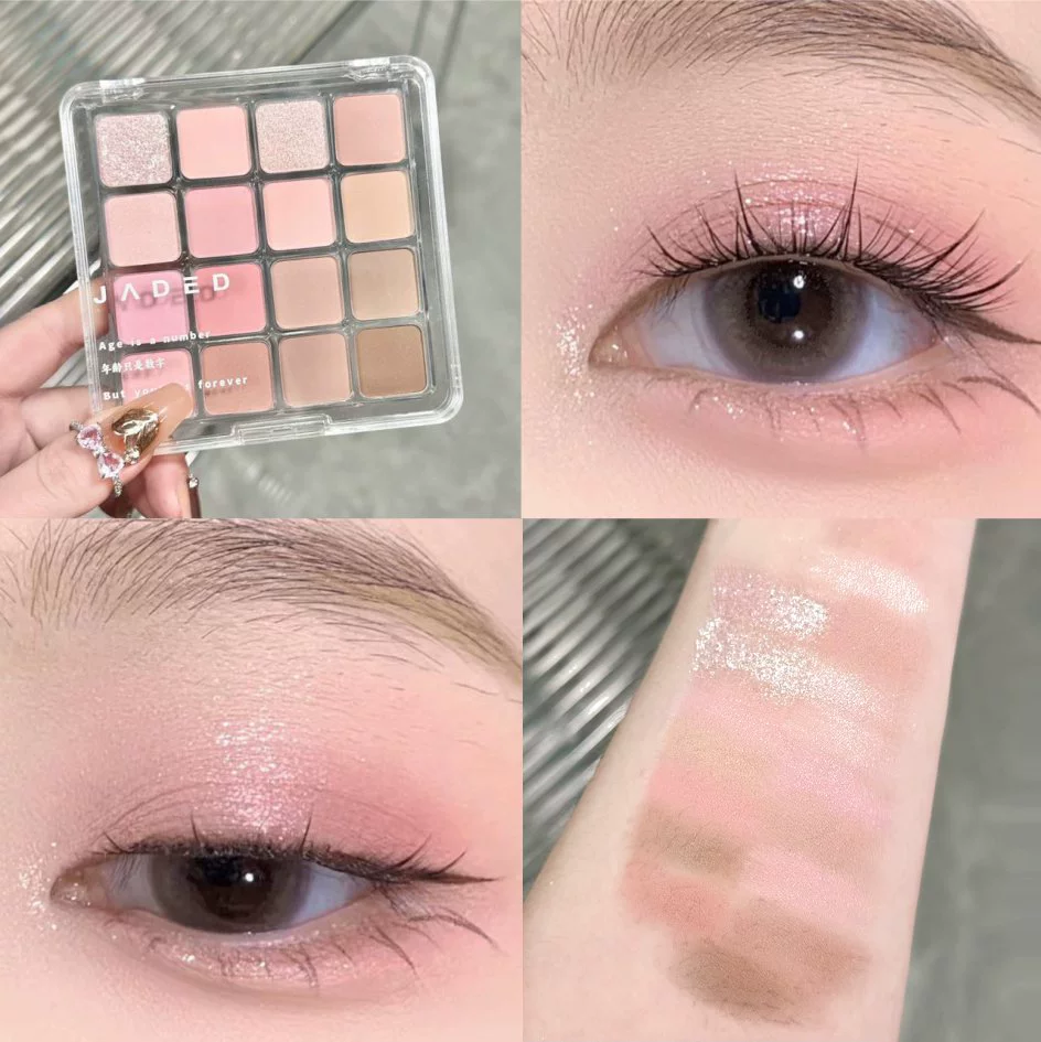 Eyeshadow Palette, 16-Color Spring Set, Matte Face Blush, Compact Makeup Kit