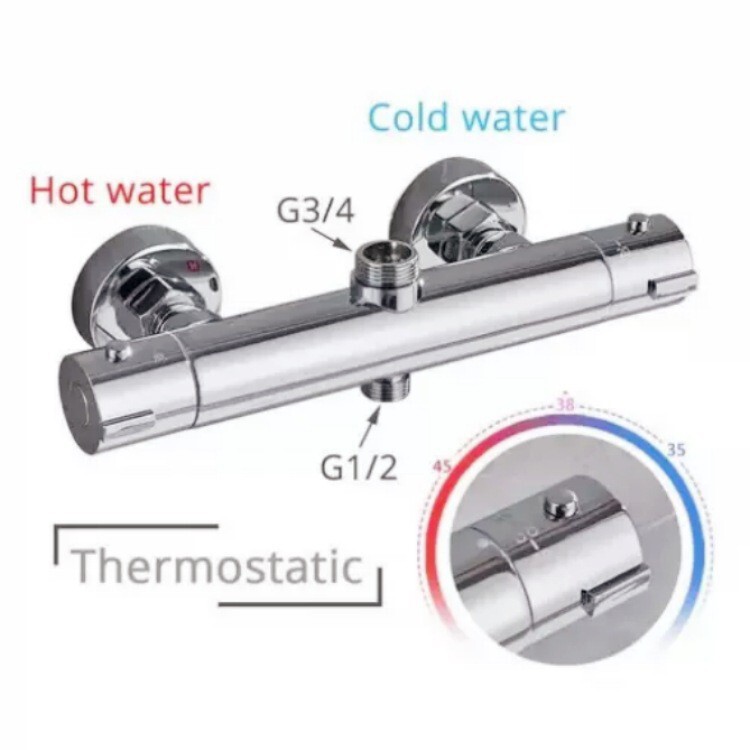 Wholesale Factory Direct High-grade Thermostatic Faucet Solar Electric Water Heater Thermostatic Valve Shower Mixing Valve Water