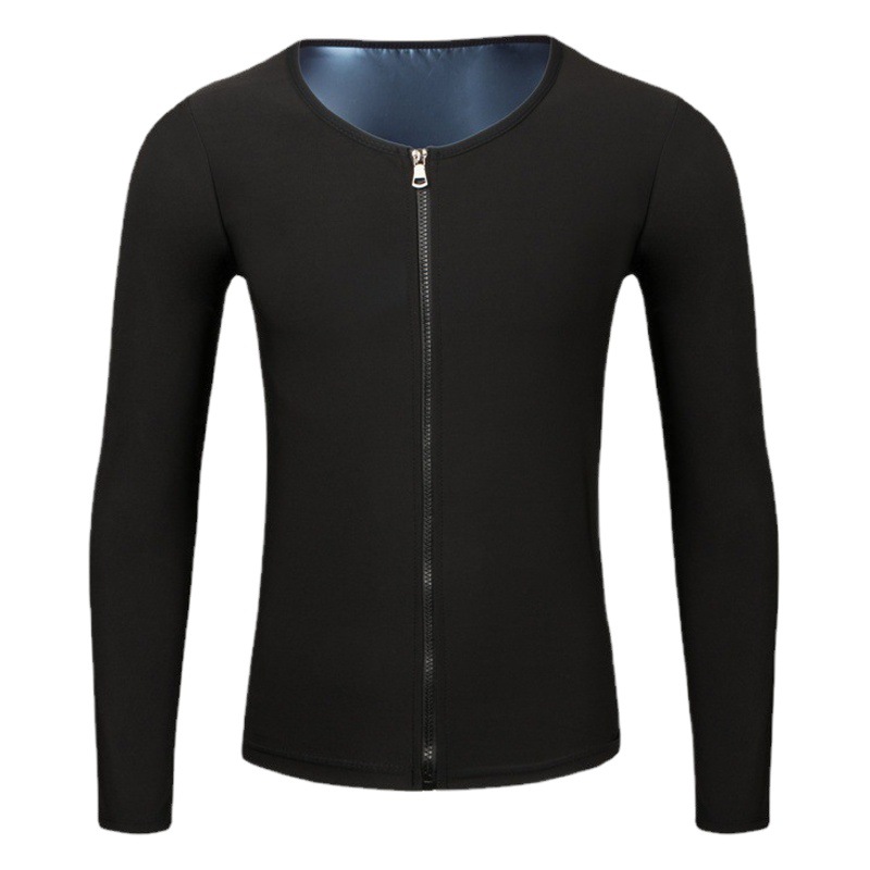 Body shaping clothes amazon hombres fitness deportes sudor traje europeo y americano más tamaño cintura adelgazamiento transfronterizo corsé de manga larga