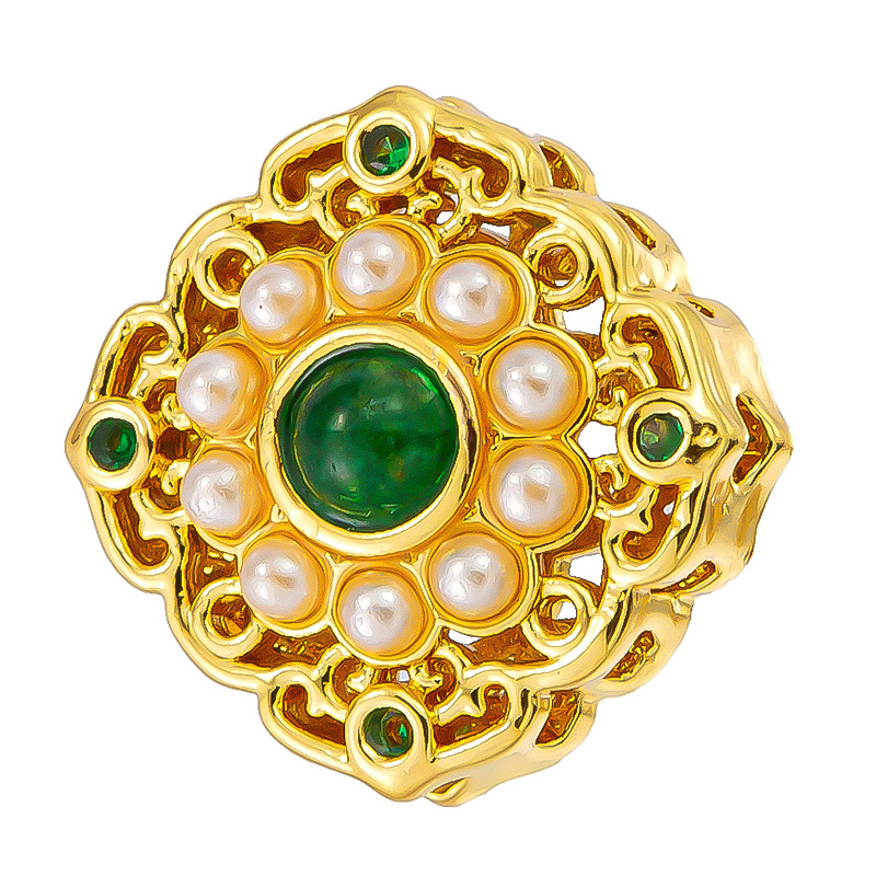 Colgante de cobre micro incrustado Gufasha oro goteo de aceite perlas de transferencia DiDi con perlas de acessorios de perlas huecas fábrica de perlas al por mayor