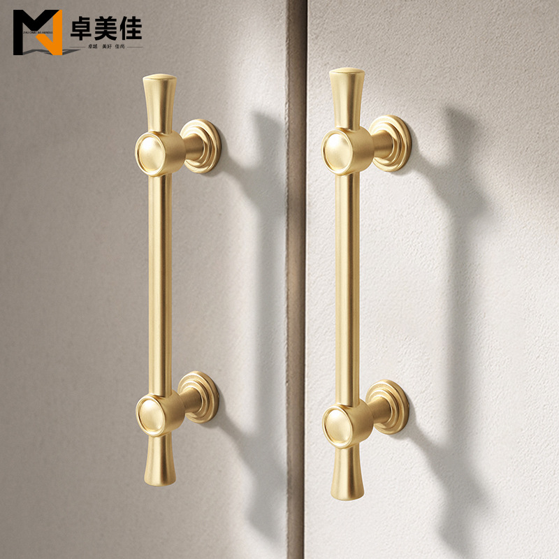 New lightweight luxury cabinet handles zinc alloy kitchen cabinet drawer single hole handle high-end wine cabinet whole house renovation small handles