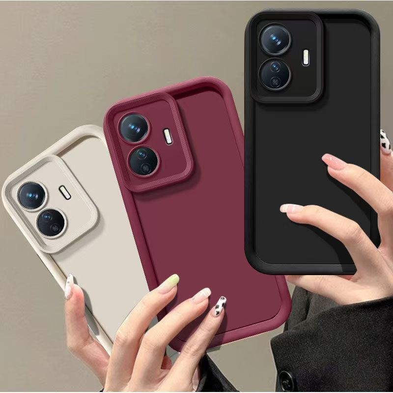 适用VIVO Y77E天眼阶梯金刚砂V2166BA全包防摔手机壳 男女纯色软