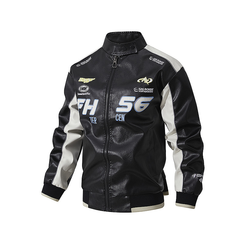 Plus Size Leather Jacket Men's 2025 New Cross-Border Men's Leather Jacket Men's Jacket Spring and Autum New Trendy Brand Motorcycle Clothing