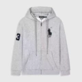 Zip-Up Grey Black Big Pony