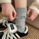 Kitty Cat Socks Women's Korean-style All-match Solid Color Mid-size Socks Ins Autumn and Winter New Fashionable Cartoon Student Women's Socks