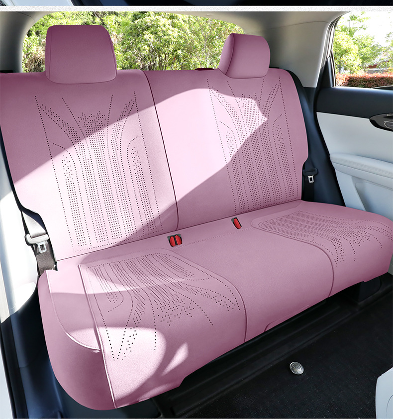 2025 New Geely Xingyue Special Seat Cushion, All-Season Universal Half-Covered Suede Breathable Perforated Saddle Seat Cover