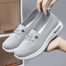 P 26602 Fly Knit Breathable Mom Walking Shoes ��֯͸�����轡
