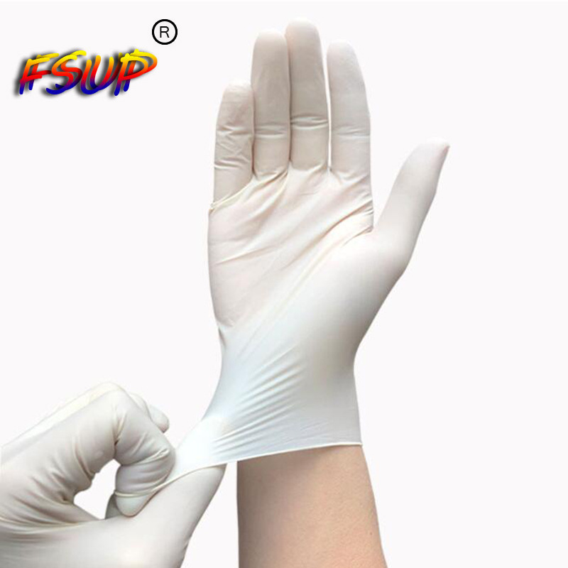 一次性乳胶手套无粉高弹橡胶防水家用工业检查劳保防护防滑