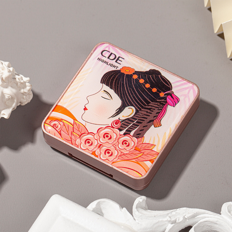 Cde Smart Girl Reading Material Blush Highlighter Contouring Box Multi-Use Whitening Long-Lasting Blush Cream Cross-Border Makeup