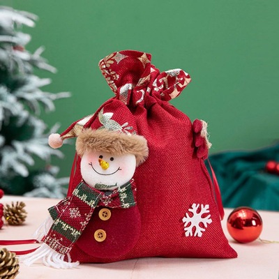 平安夜礼物圣诞礼物袋袋果包装盒礼品袋糖果袋大号圣诞老人背包