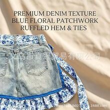 �羳���R�d������N�¿��Denim Echo Ruffle Apron���{����ȹ