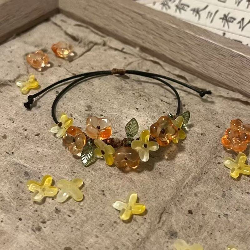 十里丹桂 不掉色桂花手链手工编织高颜值手绳送情侣闺蜜礼物|undefined