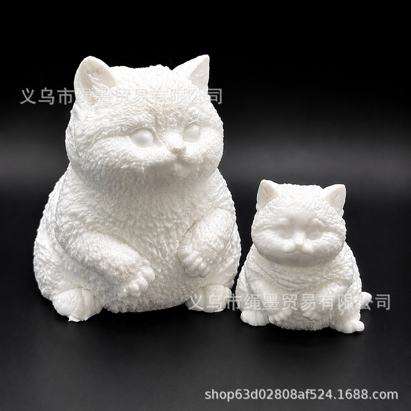 DIY Cat Squishy Soft Rubber Toy for Coloring and DIY Makeup Toy Handmade Ornament