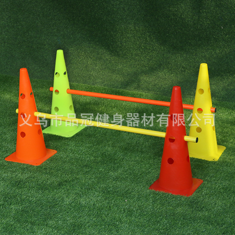 Cubo de logotipo Equipo de entrenamiento de fútbol 48cm Cubo de logotipo con agujero Cubo de cono Señal de pista Cubo de cono Cubo de logotipo