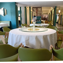 飯店酒店用一次性桌布大小尺碼3米至1米加厚防水瓷白台布圓形圓桌