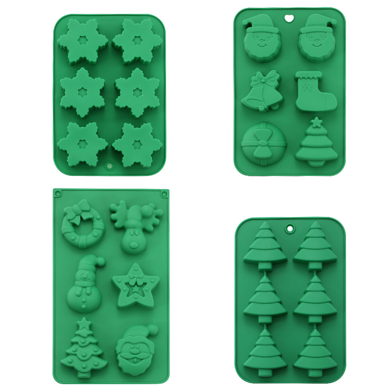 Kitchen Molds Kitchen and drinking utensils Festival Occasion Christmas Fashion Christmas Tree Silica Gel Kitchen Molds