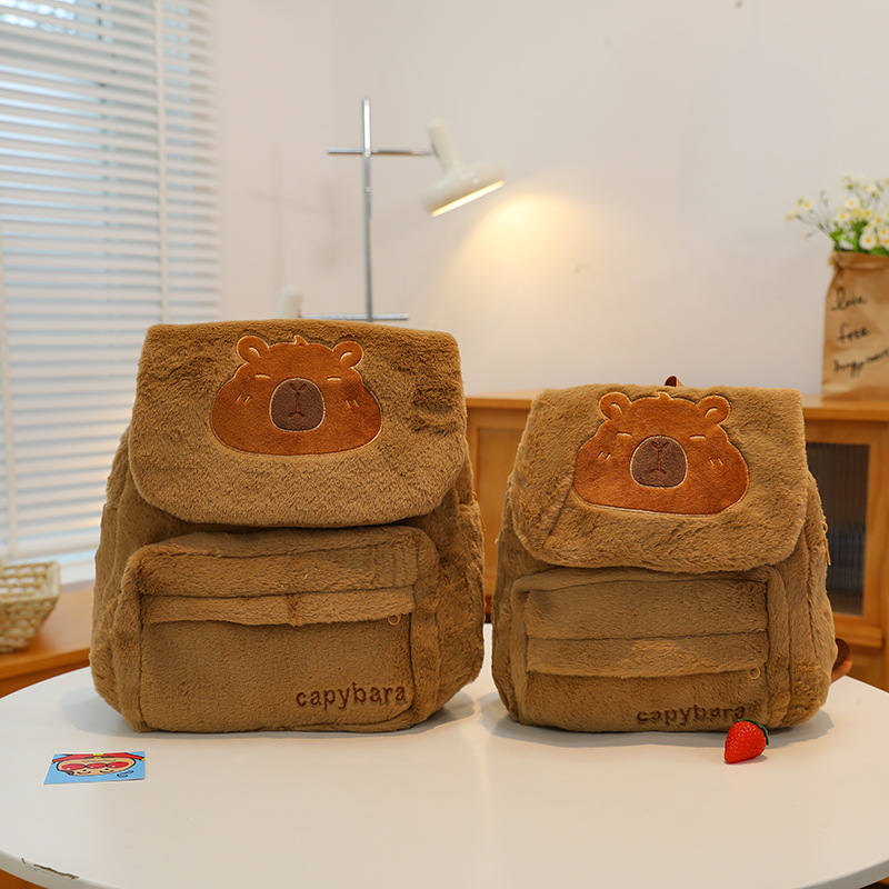 2025 New Cartoon Cute Cat Dirty Resistant Backpack Plush Bag Student School Bag Doll Bag Gift Backpack