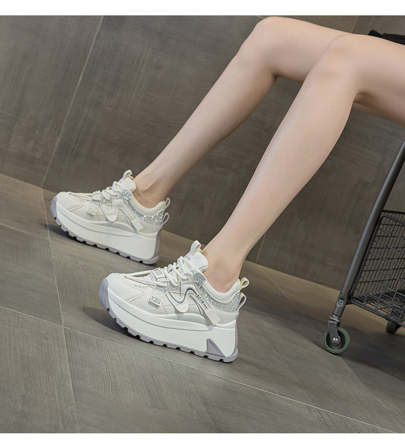 Giày sneaker nữ đế dày phong cách retro cổ điển — 5028 da tím, 5028 da vàng, 5028 da xám, 5028 da đỏ chi tiết 34