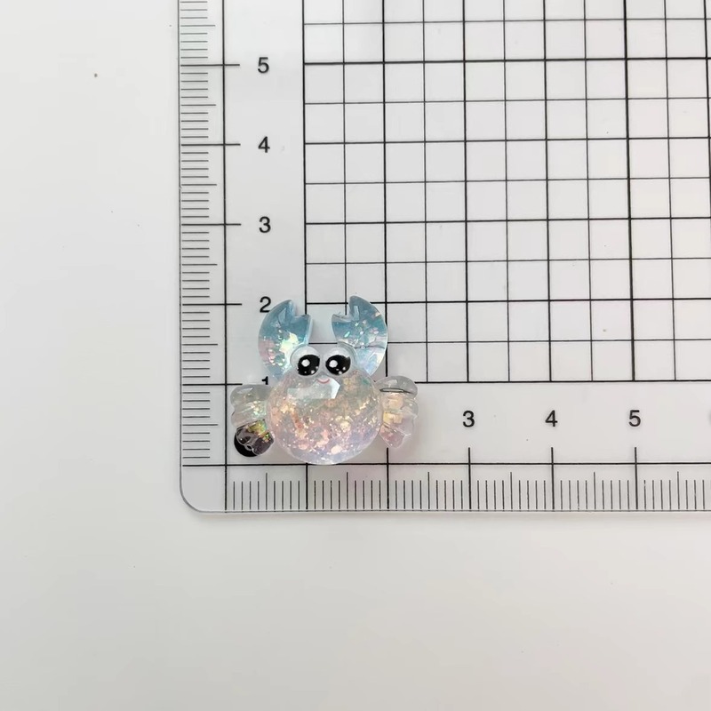 新しいクリスタルスパンコール海洋動物ヒトデシェルイルカ樹脂小物アクセサリー diy 手作りヘアピンアクセサリー|undefined