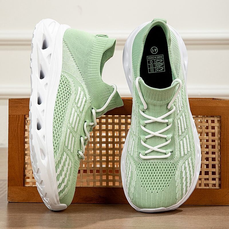 Plus-Size Wide-Foot Shoes Autumn Mesh Breathable Soft-Soled Wide-Last Sock Shoes Extra Wide 4E Casual Sports Walking Trendy Shoes