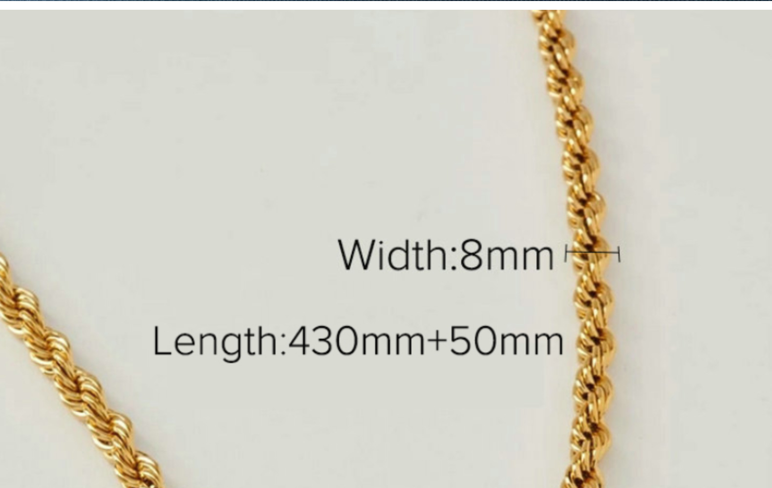 Twisted Rope Stackable Vacuum 18k Stainless Steel Necklace display picture 5